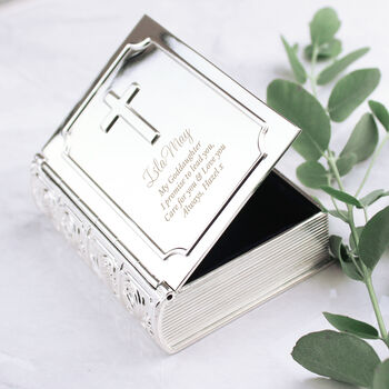 Personalised Silver Bible Box, 3 of 5
