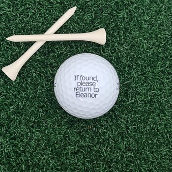 Six Personalised Golf Balls With ''If Found, Please Return To .. ..'', 2 of 5