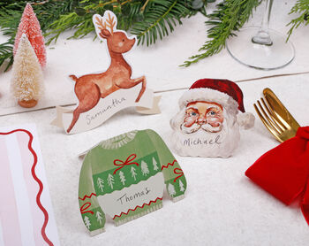 Christmas Place Card With Reindeer Design, 4 of 4