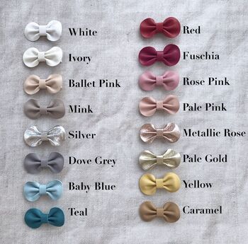 Little Love Bow Hair Clip Set/ Pick Your Own Colours, 3 of 12