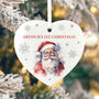 Traditional Santa Any Message Ceramic Heart Hanging Decoration Bauble + Gift Box, thumbnail 7 of 7