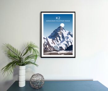 K2 Worlds Second Highest Mountain Art Print, 3 of 3