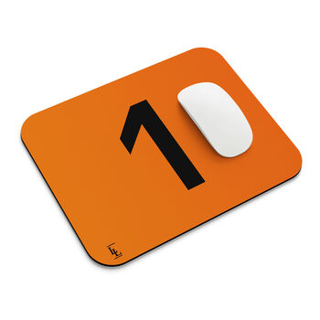 Norris Orange Mouse Mat Formula Racing Fan Desk Pad, 2 of 3