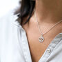 Om Yoga Necklace In Solid Silver, thumbnail 2 of 7