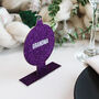 Personalised Purple Bauble Christmas Place Setting, thumbnail 1 of 7