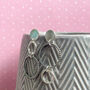 Sterling Silver Asymmetric Circles Earrings, thumbnail 2 of 3