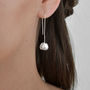 Sterling Silver Blossom Drop Earrings, thumbnail 3 of 4