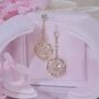 Monaco D’or Gold Pavé Crystal Snowflake Charm Earrings, thumbnail 1 of 3