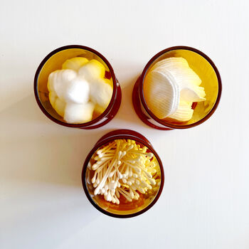 Luxury Amber Glass Bathroom Jar With Airtight Lid, 5 of 10