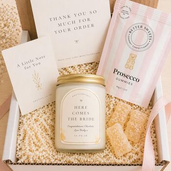 Personalsied Bride To Be Wedding Candle Set, 2 of 4
