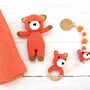 Organic Fox Toy Baby Gift Set, thumbnail 6 of 9