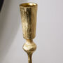 Gold Candlestick With Round Marble Base, thumbnail 3 of 4