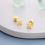 Extra Tiny Dotted Cluster Screw Back Earrings, thumbnail 9 of 12