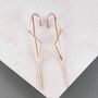 Double Triangle Oxidised Sterling Silver Ear Climbers, thumbnail 7 of 9