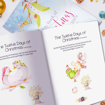 Christmas Nursery Rhymes And Personalised Poems Book, 4 of 9