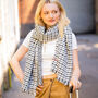 Personalised Monochrome Grid Scarf, thumbnail 5 of 7