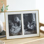 Double Aperture Brass Fine Photo Frame, thumbnail 2 of 6