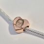 Personalised Rose Gold Pandora Style Charm – Photo Engraved With Text, thumbnail 2 of 3