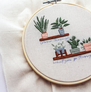Grow Through What You Go Through Embroidery Kit, 3 of 7