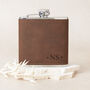 Personalised Initials Leather Hip Flask, thumbnail 1 of 5