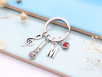 Personalised Microphone Keyring Singer Gift, 4 of 10