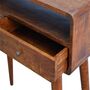 Modern Curved Chestnut Console Table, thumbnail 5 of 12