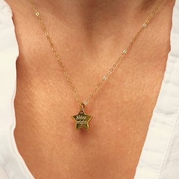 Personalised Gold Plated Star Necklace, 3 of 9