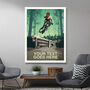 Personalised Mountain Bike Trail Art Poster, thumbnail 3 of 7