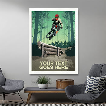 Personalised Mountain Bike Trail Art Poster, 3 of 7