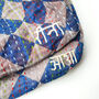 Handmade Toiletry Bag, Navy Kantha Stitch Sari Fabric, thumbnail 8 of 9