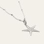 Dainty Silver Starfish Necklace, thumbnail 2 of 5
