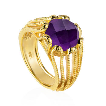 Gold Vermeil Cocktail Ring Alessia, 5 of 9