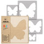 Reusable Stencils Five Pcs Butterfly Three With Brushes, thumbnail 2 of 5