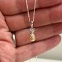 Sterling Silver And Rose Gold Plated Pineapple Necklace, thumbnail 1 of 8