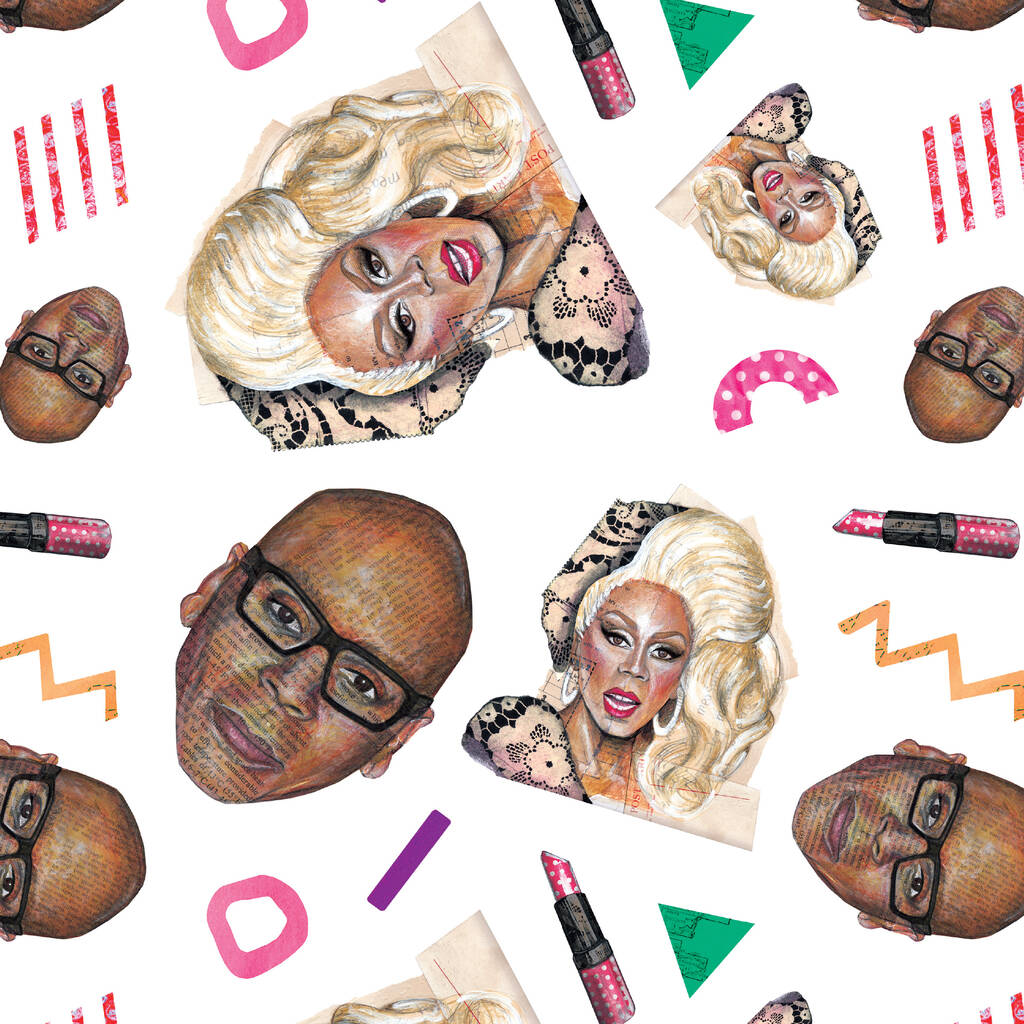 Ru Paul Patterned Wrapping Paper, 1 of 4