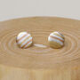 Handmade 18ct Gold Mokume Gane Earrings, thumbnail 5 of 7