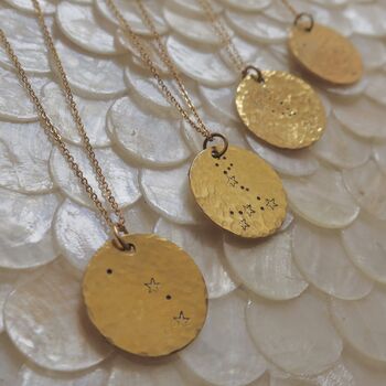 Star Stamped Star Sign Constellation Necklace, 3 of 10