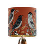 Fancy Flock Rust Terracotta Bird Lampshade, thumbnail 6 of 7