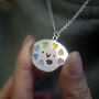 Paint Palette Cute Charm Necklace With Silver Plated Chain, thumbnail 3 of 4