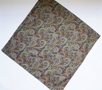 Mens Black Mixed Paisley Print Neckerchief, 12 of 12