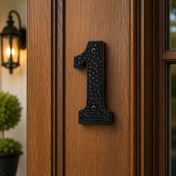 Decorative Brass Number One Door Sign, 4 of 7