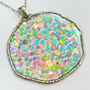 Large Disco Necklace With Silver Sparkles, thumbnail 1 of 8