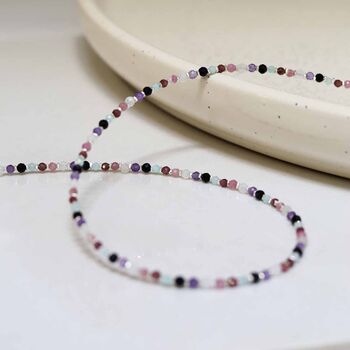 Sunset Mixed Gemstone Beaded Necklace, 3 of 8