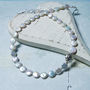 White Coin Pearl And Silver Necklace, thumbnail 3 of 6