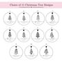 Personalised Minimalist Christmas Tree Bauble, thumbnail 2 of 9