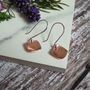 Textured Copper Dangly Earrings, thumbnail 3 of 7