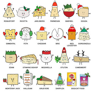 Personalised Cheese Family Christmas Cards, 5 of 5