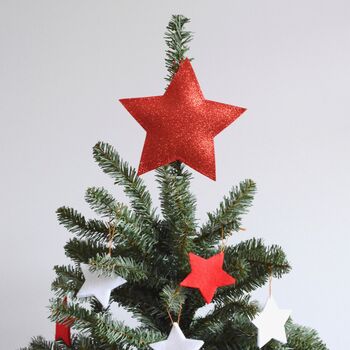 Christmas Tree Topper Star Glitter, 8 of 10