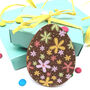 Small Chocolate Easter Egg Flegg With Bunny Pattern, thumbnail 5 of 10