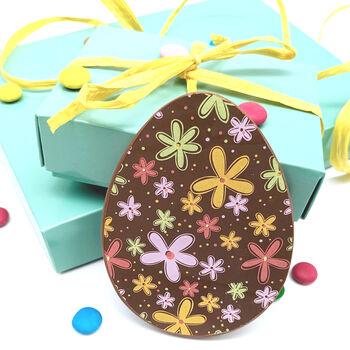 Small Chocolate Easter Egg Flegg With Bunny Pattern, 5 of 10